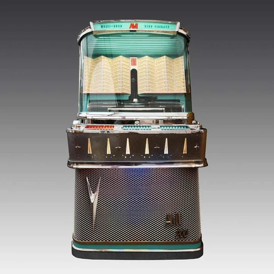 Original 1958 AMI I 200 Vinyl Jukebox With Spearmint Trim for sale